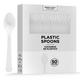 Clear Heavy-Duty Plastic Spoons, 50ct